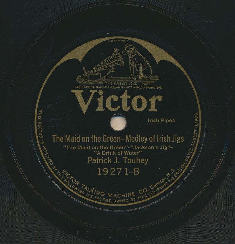 Patrick J. Touhey: The Maid on the Green/Jackson's Jig/A Drink of Water (jigs)
