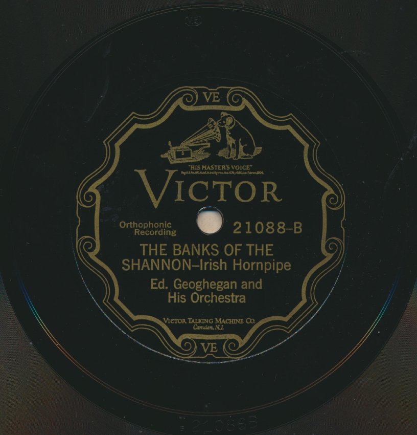 Ed Geoghegan and His Orchestra: The Banks of the Shannon (hornpipe)