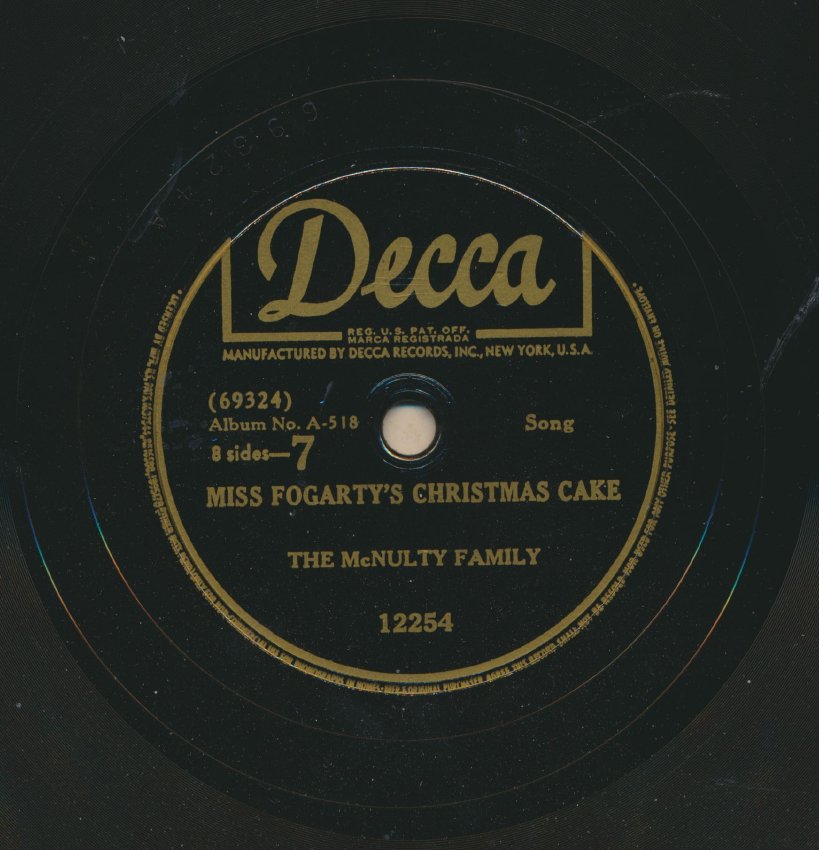 The McNulty Family: Miss Fogarty's Christmas Cake (song)