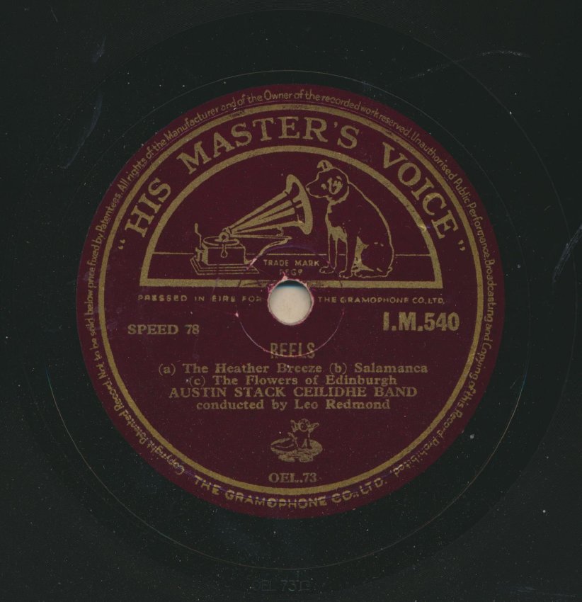 Louis E. Quinn and his Shamrock Minstrels: Reddy Johnson/Miss Monaghan (reels)